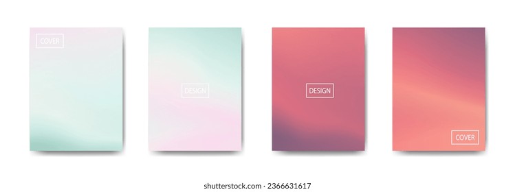 conjunto de fondo abstracto con bello color de gradación, fondo colorido para el fondo del cartel del volante del afiche.banner vertical.cool fondo del fluido ilustración vectorial