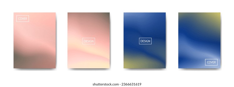 set of abstract background with beautiful gradation color, colorful background for poster flyer banner backdrop.vertical banner.cool fluid background vector illustration