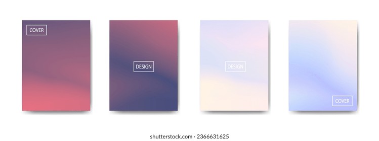 set of abstract background with beautiful gradation color, colorful background for poster flyer banner backdrop.vertical banner.cool fluid background vector illustration