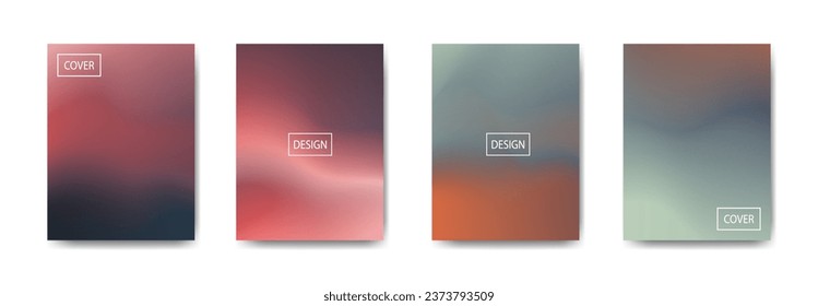 conjunto de fondo abstracto con bello color de gradación, fondo colorido para el fondo del cartel del volante del afiche.banner vertical.cool fondo del fluido ilustración vectorial