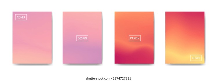 conjunto de fondo abstracto con bello color de gradación, fondo colorido para el fondo del cartel del volante del afiche.banner vertical.cool fondo del fluido ilustración vectorial