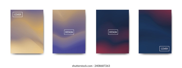set of abstract background with beautiful gradation color, colorful background for poster flyer banner backdrop.vertical banner.cool fluid background vector illustration