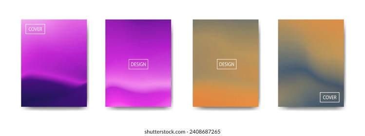 conjunto de fondo abstracto con bello color de gradación, fondo colorido para el fondo del cartel del volante del afiche.banner vertical.cool fondo del fluido ilustración vectorial