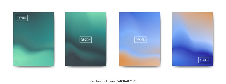 set of abstract background with beautiful gradation color, colorful background for poster flyer banner backdrop.vertical banner.cool fluid background vector illustration