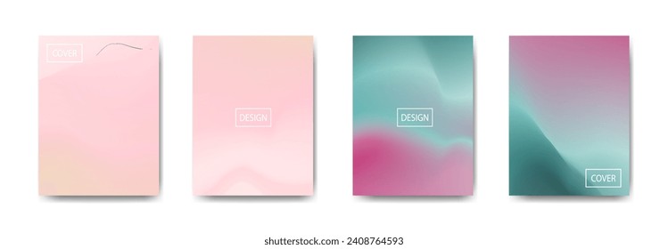 conjunto de fondo abstracto con bello color de gradación, fondo colorido para el fondo del cartel del volante del afiche.banner vertical.cool fondo del fluido ilustración vectorial