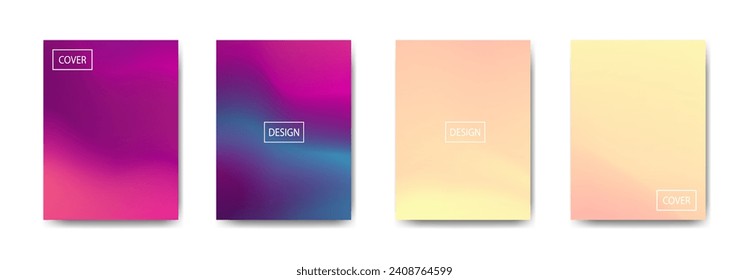 conjunto de fondo abstracto con bello color de gradación, fondo colorido para el fondo del cartel del volante del afiche.banner vertical.cool fondo del fluido ilustración vectorial