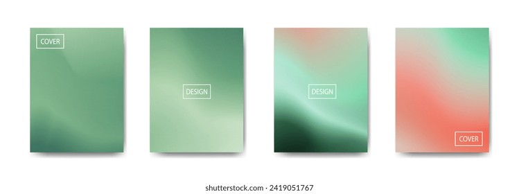 set of abstract background with beautiful gradation color, colorful background for poster flyer banner backdrop.vertical banner.cool fluid background vector illustration