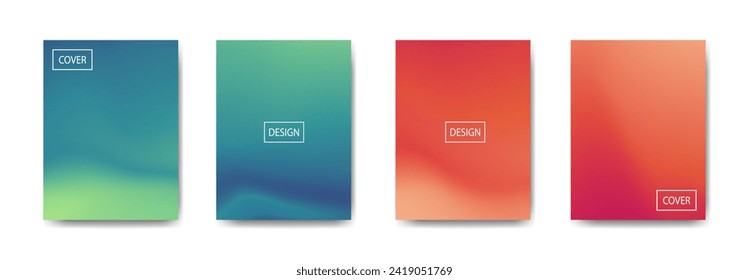 conjunto de fondo abstracto con bello color de gradación, fondo colorido para el fondo del cartel del volante del afiche.banner vertical.cool fondo del fluido ilustración vectorial
