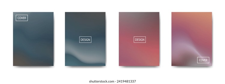 conjunto de fondo abstracto con bello color de gradación, fondo colorido para el fondo del cartel del volante del afiche.banner vertical.cool fondo del fluido ilustración vectorial