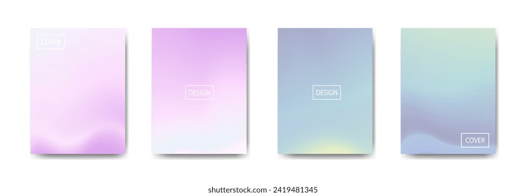 conjunto de fondo abstracto con bello color de gradación, fondo colorido para el fondo del cartel del volante del afiche.banner vertical.cool fondo del fluido ilustración vectorial