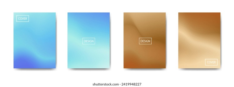 set of abstract background with beautiful gradation color, colorful background for poster flyer banner backdrop.vertical banner.cool fluid background vector illustration