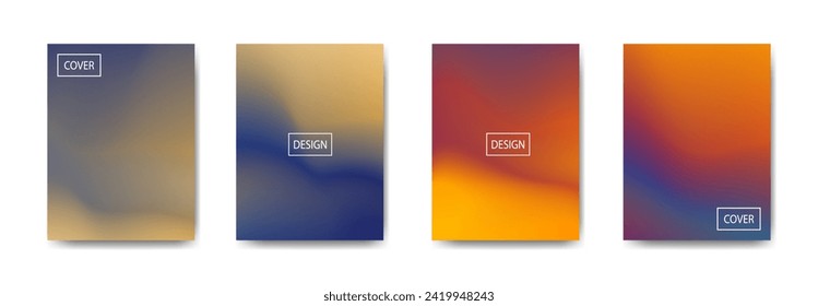 set of abstract background with beautiful gradation color, colorful background for poster flyer banner backdrop.vertical banner.cool fluid background vector illustration