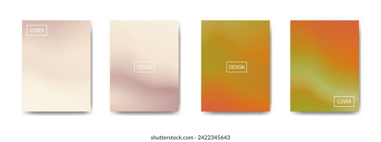 set of abstract background with beautiful gradation color, colorful background for poster flyer banner backdrop.vertical banner.cool fluid background vector illustration