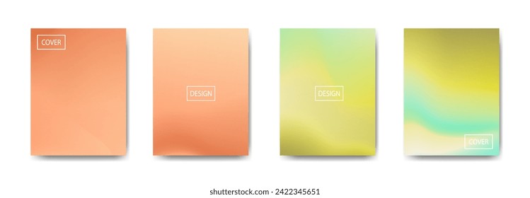 conjunto de fondo abstracto con bello color de gradación, fondo colorido para el fondo del cartel del volante del afiche.banner vertical.cool fondo del fluido ilustración vectorial