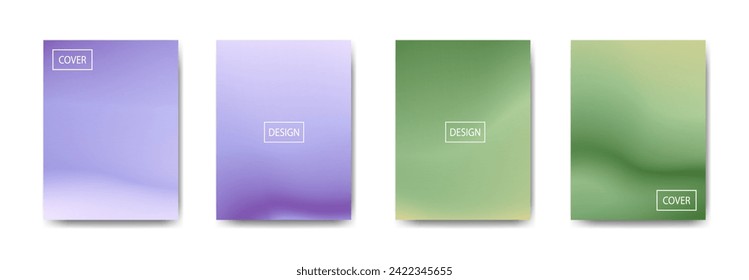 set of abstract background with beautiful gradation color, colorful background for poster flyer banner backdrop.vertical banner.cool fluid background vector illustration