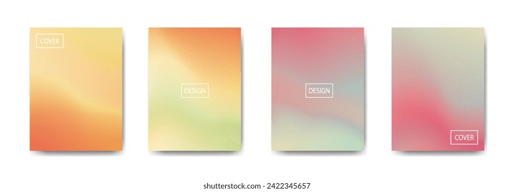 set of abstract background with beautiful gradation color, colorful background for poster flyer banner backdrop.vertical banner.cool fluid background vector illustration