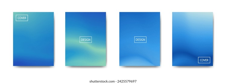 set of abstract background with beautiful gradation color, colorful background for poster flyer banner backdrop.vertical banner.cool fluid background vector illustration