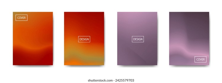 set of abstract background with beautiful gradation color, colorful background for poster flyer banner backdrop.vertical banner.cool fluid background vector illustration