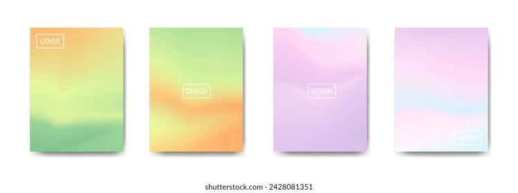 conjunto de fondo abstracto con hermoso color de gradación, fondo colorido para el fondo de pancarta de póster flyer.vertical banner.cool ilustración vectorial de fondo fluido