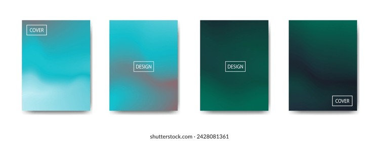 set of abstract background with beautiful gradation color, colorful background for poster flyer banner backdrop.vertical banner.cool fluid background vector illustration