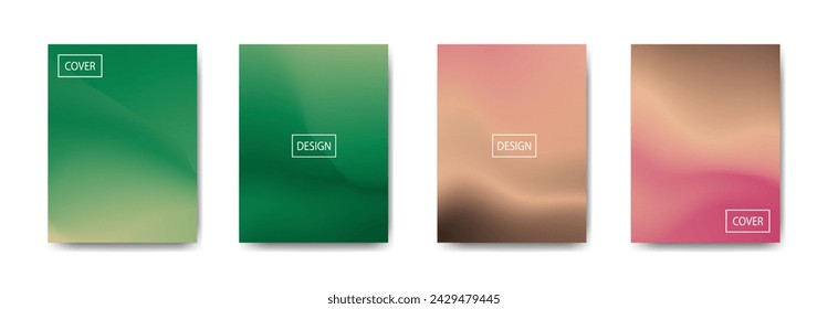 conjunto de fondo abstracto con hermoso color de gradación, fondo colorido para el fondo de pancarta de póster flyer.vertical banner.cool ilustración vectorial de fondo fluido