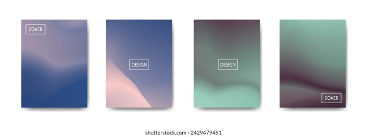 set of abstract background with beautiful gradation color, colorful background for poster flyer banner backdrop.vertical banner.cool fluid background vector illustration