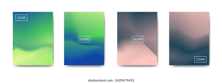 conjunto de fondo abstracto con hermoso color de gradación, fondo colorido para el fondo de pancarta de póster flyer.vertical banner.cool ilustración vectorial de fondo fluido