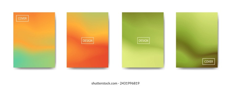 conjunto de fondo abstracto con hermoso color de gradación, fondo colorido para el fondo de pancarta de póster flyer.vertical banner.cool ilustración vectorial de fondo fluido