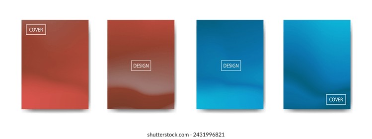 set of abstract background with beautiful gradation color, colorful background for poster flyer banner backdrop.vertical banner.cool fluid background vector illustration