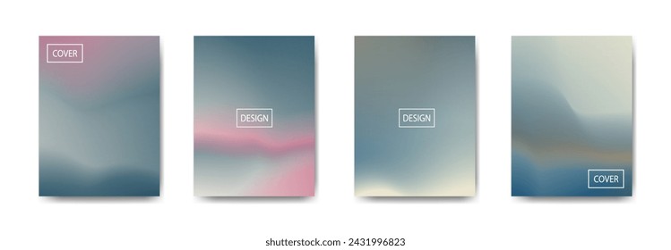 set of abstract background with beautiful gradation color, colorful background for poster flyer banner backdrop.vertical banner.cool fluid background vector illustration