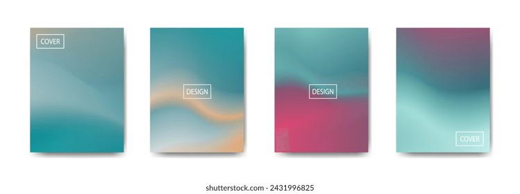 set of abstract background with beautiful gradation color, colorful background for poster flyer banner backdrop.vertical banner.cool fluid background vector illustration