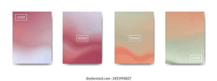 set of abstract background with beautiful gradation color, colorful background for poster flyer banner backdrop.vertical banner.cool fluid background vector illustration