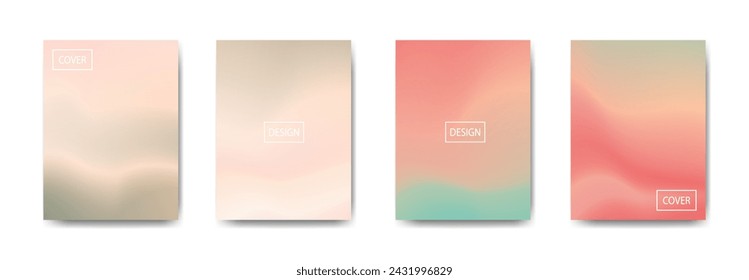 set of abstract background with beautiful gradation color, colorful background for poster flyer banner backdrop.vertical banner.cool fluid background vector illustration
