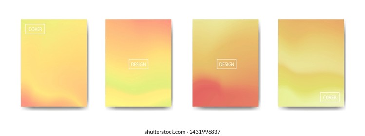 set of abstract background with beautiful gradation color, colorful background for poster flyer banner backdrop.vertical banner.cool fluid background vector illustration
