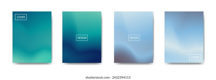 set of abstract background with beautiful gradation color, colorful background for poster flyer banner backdrop.vertical banner.cool fluid background vector illustration
