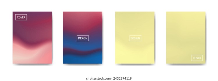 set of abstract background with beautiful gradation color, colorful background for poster flyer banner backdrop.vertical banner.cool fluid background vector illustration