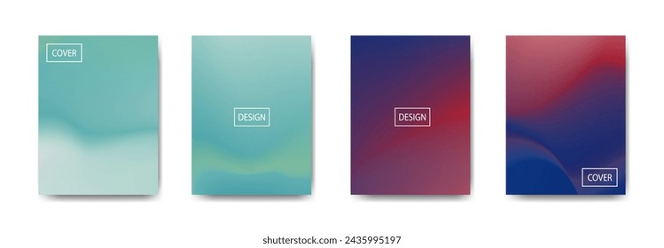 conjunto de fondo abstracto con hermoso color de gradación, fondo colorido para el fondo de pancarta de póster flyer.vertical banner.cool ilustración vectorial de fondo fluido
