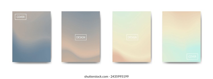 set of abstract background with beautiful gradation color, colorful background for poster flyer banner backdrop.vertical banner.cool fluid background vector illustration