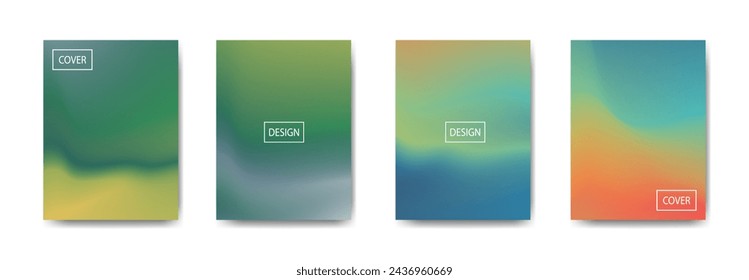 set of abstract background with beautiful gradation color, colorful background for poster flyer banner backdrop.vertical banner.cool fluid background vector illustration
