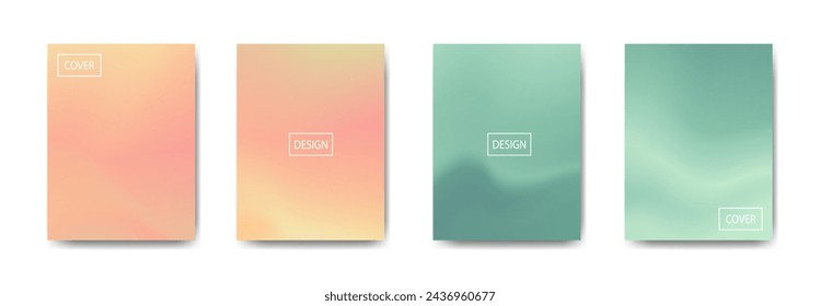 set of abstract background with beautiful gradation color, colorful background for poster flyer banner backdrop.vertical banner.cool fluid background vector illustration