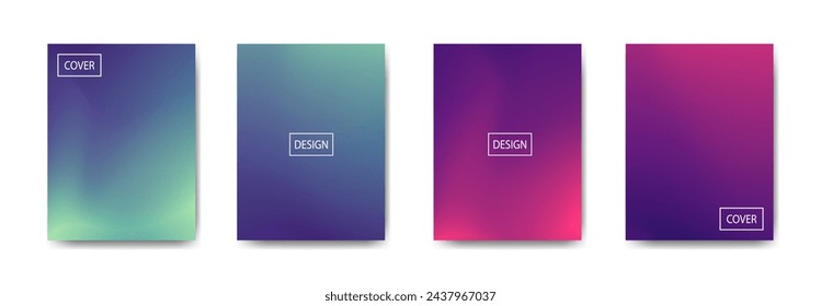conjunto de fondo abstracto con hermoso color de gradación, fondo colorido para el fondo de pancarta de póster flyer.vertical banner.cool ilustración vectorial de fondo fluido