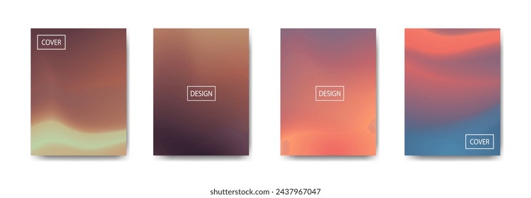 conjunto de fondo abstracto con hermoso color de gradación, fondo colorido para el fondo de pancarta de póster flyer.vertical banner.cool ilustración vectorial de fondo fluido