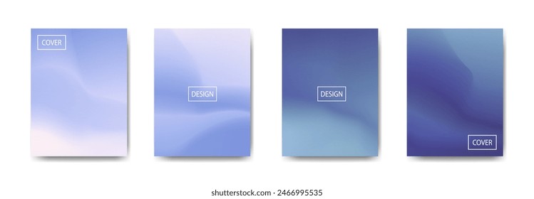 set of abstract background with beautiful gradation color, colorful background for poster flyer banner backdrop.vertical banner.cool fluid background vector illustration