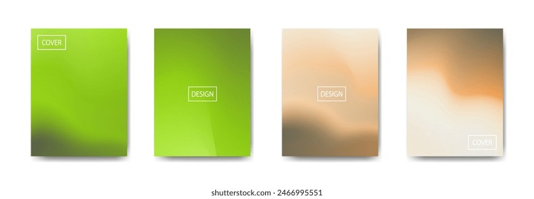 set of abstract background with beautiful gradation color, colorful background for poster flyer banner backdrop.vertical banner.cool fluid background vector illustration