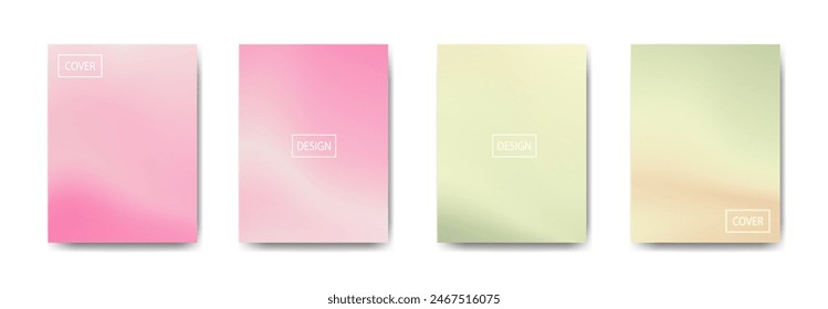 set of abstract background with beautiful gradation color, colorful background for poster flyer banner backdrop.vertical banner.cool fluid background vector illustration