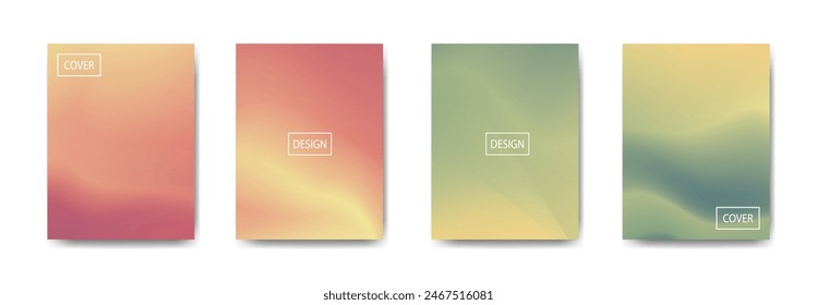 conjunto de fondo abstracto con hermoso color de gradación, fondo colorido para el telón de fondo del Anuncio del volante del cartel. Anuncio de la Vertical. fondo fluido fresco Ilustración vectorial