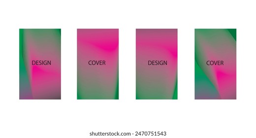 set of abstract background with beautiful gradation color, colorful background for poster flyer banner backdrop.vertical banner.cool fluid background vector illustration