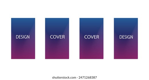 set of abstract background with beautiful gradation color, colorful background for poster flyer banner backdrop.vertical banner.cool fluid background vector illustration

