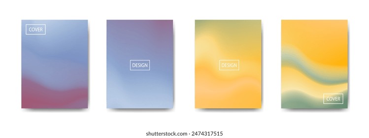 conjunto de fondo abstracto con hermoso color de gradación, fondo colorido para el telón de fondo del Anuncio del volante del cartel. Anuncio de la Vertical. fondo fluido fresco Ilustración vectorial