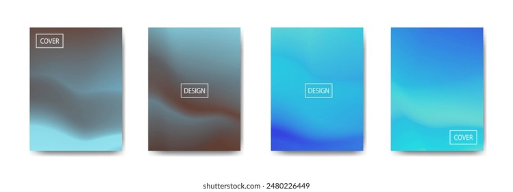 conjunto de fondo abstracto con hermoso color de gradación, fondo colorido para el telón de fondo del Anuncio del volante del cartel. Anuncio de la Vertical. fondo fluido fresco Ilustración vectorial